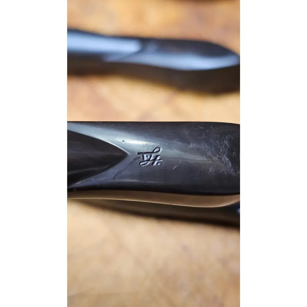 Set of 4 Cutco 1759 Table Knives Double-D Edge Classic Dark Swirl TH Marked USA